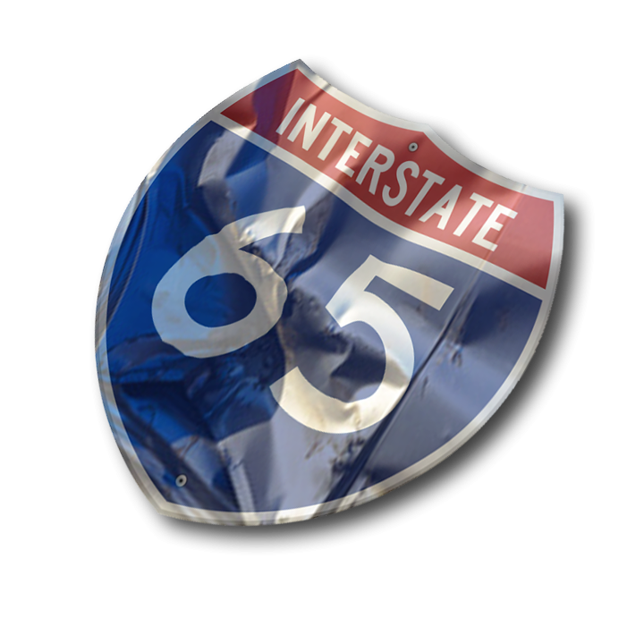 Louisville Car Accident Lawyers, Louisville Auto Accident Lawyers and Louisville Personal Injury Lawyers - i65 sign crumpled Trucking Accidents 2 Louisville Car Accident Lawyers, Louisville Auto Accident Lawyers and Louisville Personal Injury Lawyers i65 sign crumpled - Trucking Accidents 2